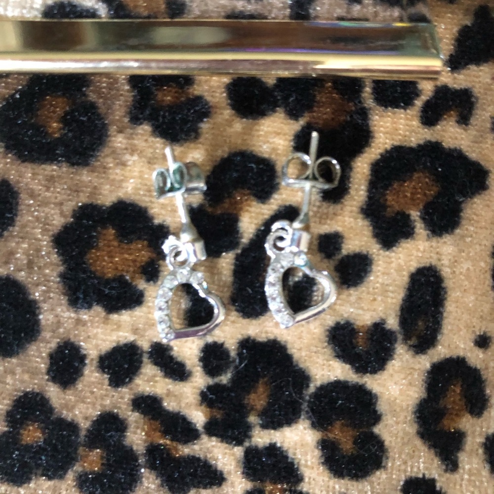 Elegant Silver Heart Earrings